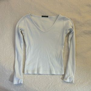 White ribbed Brandy Melville Long sleeve